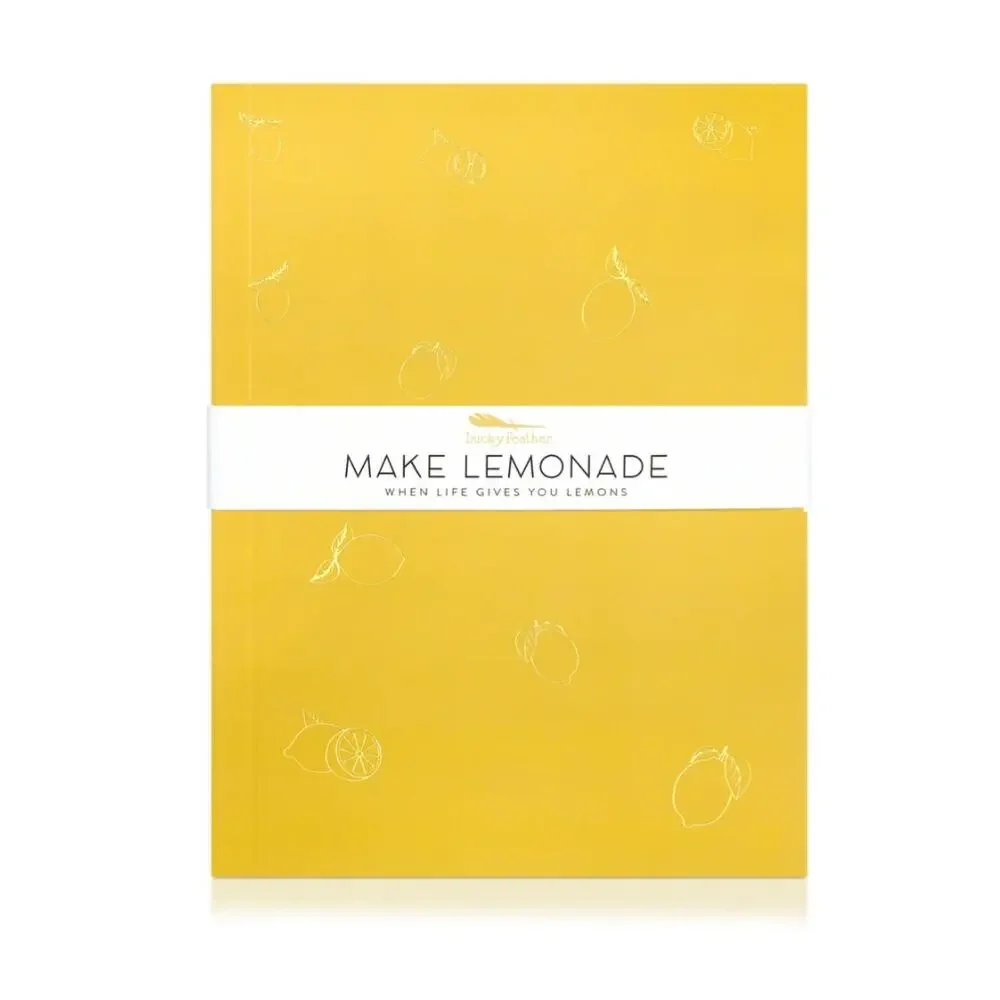 Lucky Feather Yellow Lemonade Notebook New,